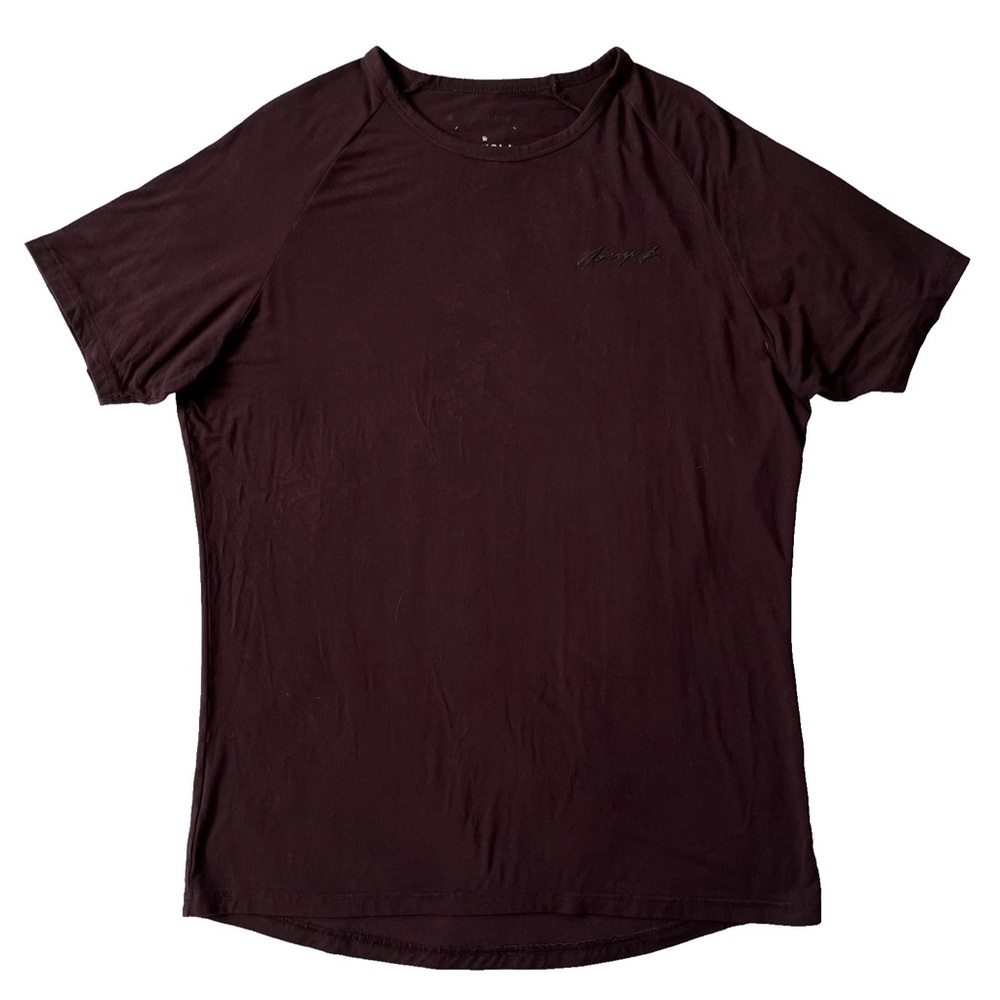 Youngla Essential Fitted‎ Tee Size XL Burgundy Viscose YLA2621 Workout Shirt
